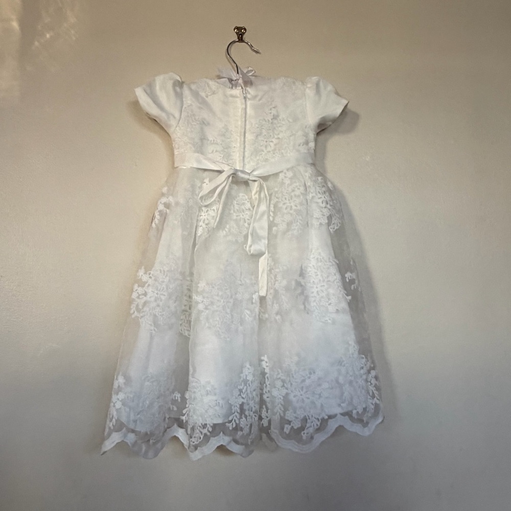Nicolette’s Couture Christening Gown Lace Baptism Dress White 6 Months - Picture 4 of 12